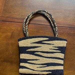 Stunning Beaded Talisman by Kate Geddes Handbag 13.5”x9.5” Snap Closure -Nice!